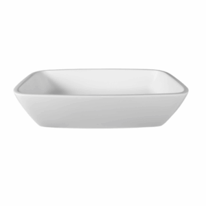DADOquartz® - Deonne / Acanthus - SWMBAS35 - Thin-Edge Bench / Undermount Basin - Matte / Satin White