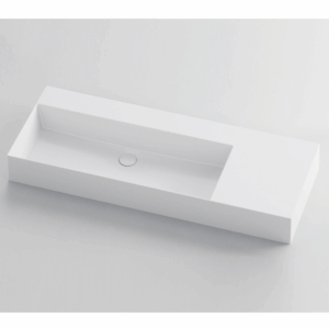 Studio Bagno - Shard 102 X - SHA102L - Bench/Wall Basin - Gloss White