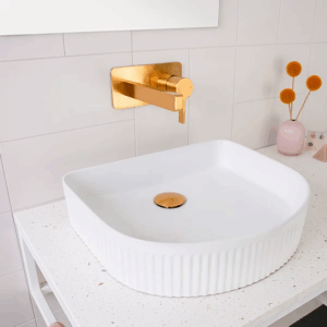 ADP - Arch Fluted - TOPCAFL4136GW - Ceramic Above the Counter Basin - Gloss White