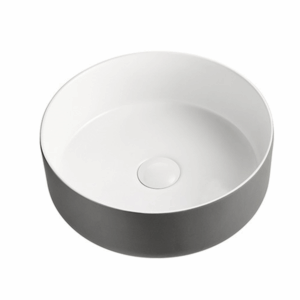ADP - Margot Duo - TOPCMAR360DGW - Ceramic Above Counter Basin - Matte Grey Outside / Matte White Inside