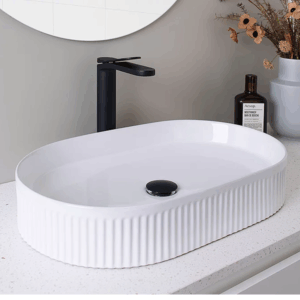 ADP - Pill Fluted - TOPCPFL5836GW - Ceramic Above the Counter Basin - Gloss White