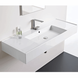 ADP - Teorema - TOPCTEO120GWC - Ceramic Wall Hung Basin, 1200mm Centre Bowl - Gloss White