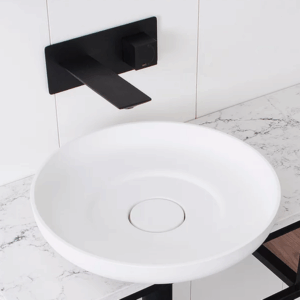 ADP - Flume - TOPPFLU400WM - Cast Marble Above the Counter Basin - Matte White