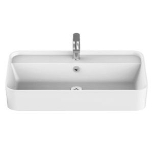 ADP - Miya - TOPSMISR75WG - Solid Surface Semi-Recessed Basin 750mm - Gloss White