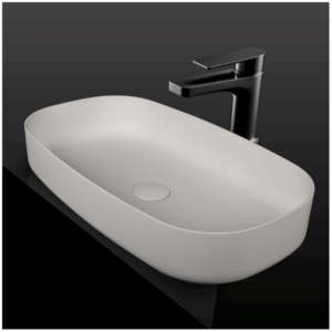 KasKadeStone - Turin - VXA77 - Oval Benchtop Stone Basin - Matte White