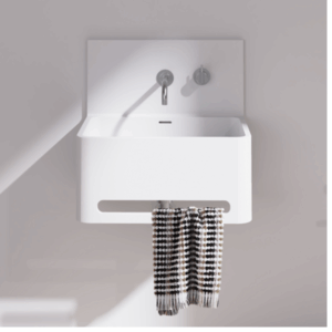 Omvivo - Vision - VISS550WB-SBTR - 550 Wall Basin With Towel Rail & Splashback