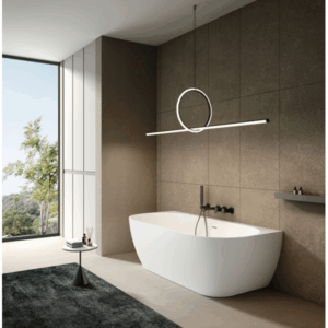 KasKadeStone - Eleni - VX105-1700-NIK8699NA - Back to Wall Stone Bath 1700 - Matte White