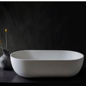 KasKadeStone - Lucia - VXA12 - Lightweight Oval Bench Basin 600 - Matte White