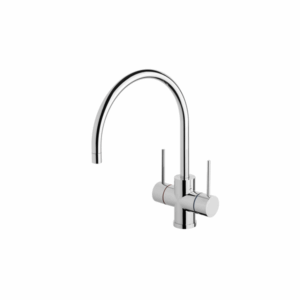 Phoenix - Vivid Slimline - VS712 CHR -  Twin Handle Kitchen Mixer 220mm Gooseneck