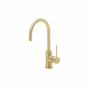 Phoenix - Vivid Slimline - VS735-12-1 - Kitchen Sink Mixer 160mm Gooseneck - Brushed Gold