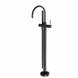 Phoenix - Vivid Slimline - VS7451-10 - Floor Mounted Bath Mixer with Hand Shower - Matte Black