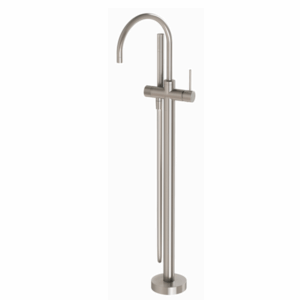 Phoenix - Vivid Slimline - VS7451-40 - Floor Mounted Bath Mixer with Hand Shower - Brushed Nickel