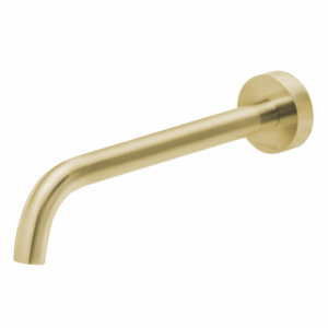 Phoenix - Vivid Slimline - VS7640-12-1 - Wall Bath Outlet 230mm Curved - Brushed Gold