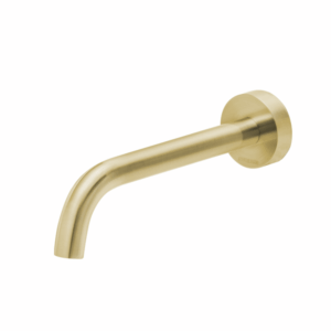 Phoenix - Vivid Slimline - VS774-12-1 - Wall Basin Outlet 180mm Curved - Brushed Gold