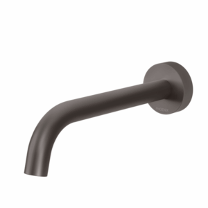 Phoenix - Vivid Slimline - VS776-31 - Wall Bath Outlet 180mm Curved - Brushed Carbon