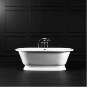 Victoria + Albert - York -  YOR-N-SW-NO + YOR-B-SW - Freestanding Bath with QUARRYCAST™ Base 1750mm - White