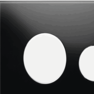 TECE - 9.240.654 - TECEloop - Glass Flush Button - Black Glass/White Buttons