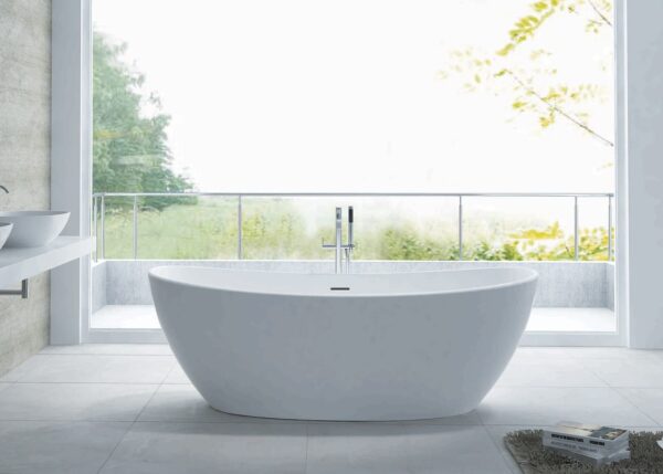 Pietra Bianca - Maria 1800mm - PBS1069 - Freestanding Marble Bathtub
