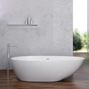 Pietra Bianca - Olivia 1600mm - PBS1051 - Freestanding Marble Bathtub