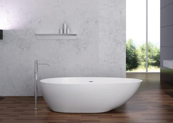 Pietra Bianca - Olivia 1600mm - PBS1051 - Freestanding Marble Bathtub