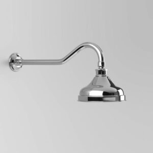 Astra Walker - Olde English - A51.11.A.00 - Shower Arm and 150mm Ball Joint Rose - Wels 3 Star Flow Rate (9L/min or 7L/min) - Chrome