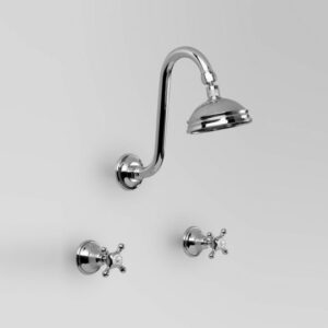 Astra Walker - Edwardian - A52.10.00 - Shower Set with 100mm Ball Joint Rose - Wels 3 Star Flow Rate 9L/min - Chrome