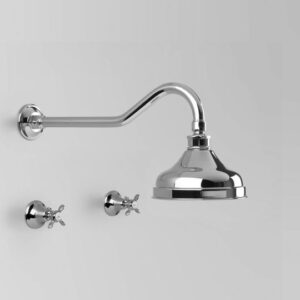 Astra Walker - Olde English - A51.11.00 - Shower Set with 150mm Ball Joint Rose - Wels 3 Star Flow Rate (9L/min or 7L/min) - Chrome