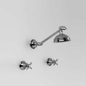 Astra Walker - Old English - A51.12.00 - Shower Set with Adjustable Arm and 100mm Ball Joint Rose - Wels 3 Star Flow Rate (9L/min or 7L/min)