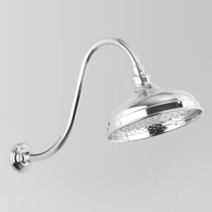 Astra Walker - Olde English - A51.10.11.V4.A.00 - Shower Arm and 200mm Ball Joint Rose - Wels 3 Star Flow Rate (9L/min or 7L/min) - Chrome
