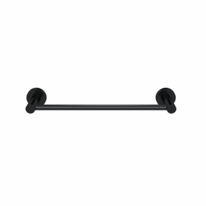 Meir - MR01-SR30 - Round Single Towel Rail 300mm - Matte Black